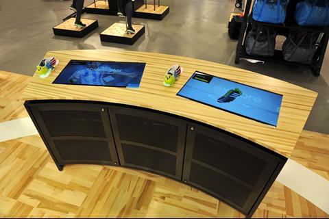 Adidas Bluewater store touch screen